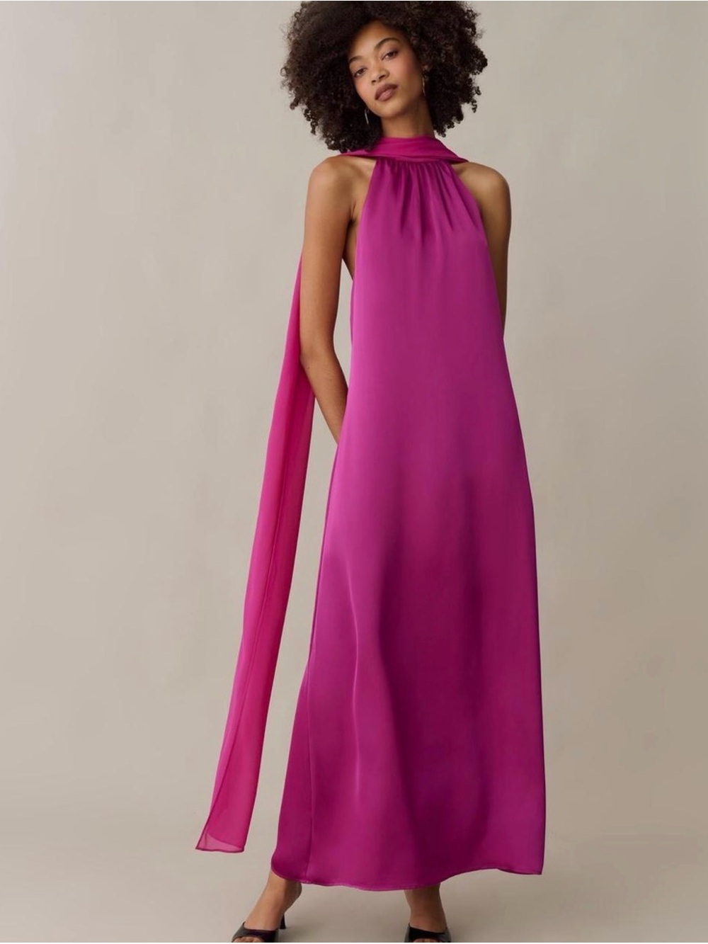 o.p.t. Alessia Orchid Pink Halter Maxi Dress XS NWT $198